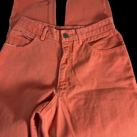 Georges Marciano For Guess 80's Vintage Orange High Rise Ankle Zip Jeans Sz 29 - Picture 4 of 9